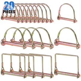 Glarks 20Pcs Heavy Duty PTO Pin Assortment Kit for Farm Trailers Wagons Lawn Garden