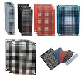 38 Pcs Double Sided PCB Board Prototype Kit Soldering 5 Sizes 4 Colour Universal Printed Circuit Board for DIY Soldering and Electronic Project