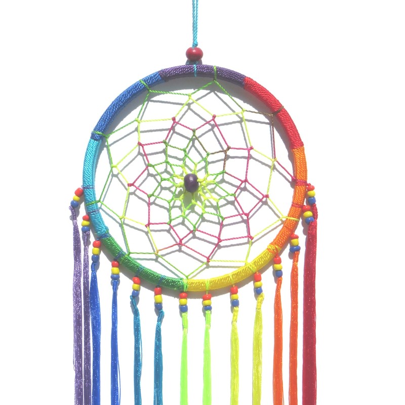 Long Threaded Rainbow Dream Catcher