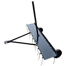 48inch Tow Behind Dethatcher with 24 Spring Steel Tines,Lawn Sweeper Garden Grass Tractor Rake Removes Thatch from Large Lawns, Riding Lawn Mower Attachments for Outdoor Yard Tools Lawn Care