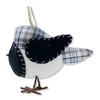 Bird Ornaments - Farmhouse Plaid Christmas Ornaments, Set of 2