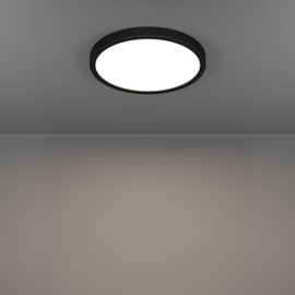 EGLO connect.z Smart Home LED Badezimmer Deckenleuchte Fueva 6-Z, ZigBee, App und Sprachsteuerung Alexa, warmweiß-kaltweiß, RGB, dimmbare Bad Deckenlampe, schwarz, IP44, Ø 28 cm