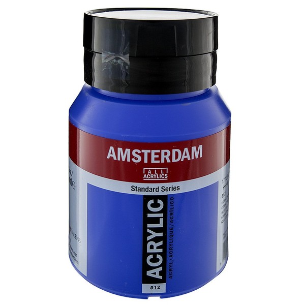 Amsterdam Standard Series Acrylic Jar 500 ml Cobalt blue (ultramarine)