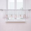 White Sheer Valance Lace Trim Pink Tulip Decor Farmhouse 60W