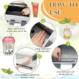 Tessco 2 Pcs Stainless Steel Straw Dispenser for Pencils Reusable Straw Holder with Lid Pencils Dispensers for Class Straw Organizer for Countertop Home Coffee Bar Supplies (Silver)