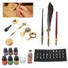 Feather Pen Set European Style British Retro Lacquer Stamp Dipped