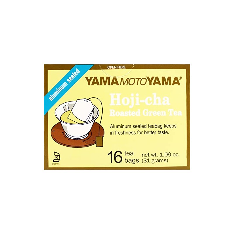 Yamamotoyama Hojicha Green Tea, 16 Count (Pack of 6) -