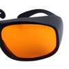 Safety Goggles 190 to 490nm Black Frame Orange Lens OD5