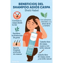 Shampoo Adiós Caspa + Ajo/ Seborrea Resequedad Cabello Graso