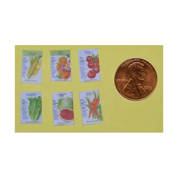 IDM Packaged Vegtable Seeds Dollhouse Miniature 1:12 Scale