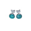 Chrysocolla Stud Earrings in Sterling Silver 6mm