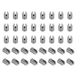 PATIKIL Insertos Roscados Autorroscantes, 40 Piezas M4 X M6.5 X 4mm Adaptador Reductor de Rosca de Acero Inoxidable 303 para Reparación de Tornillos Ranurados Tuercas de Inserción de Manga