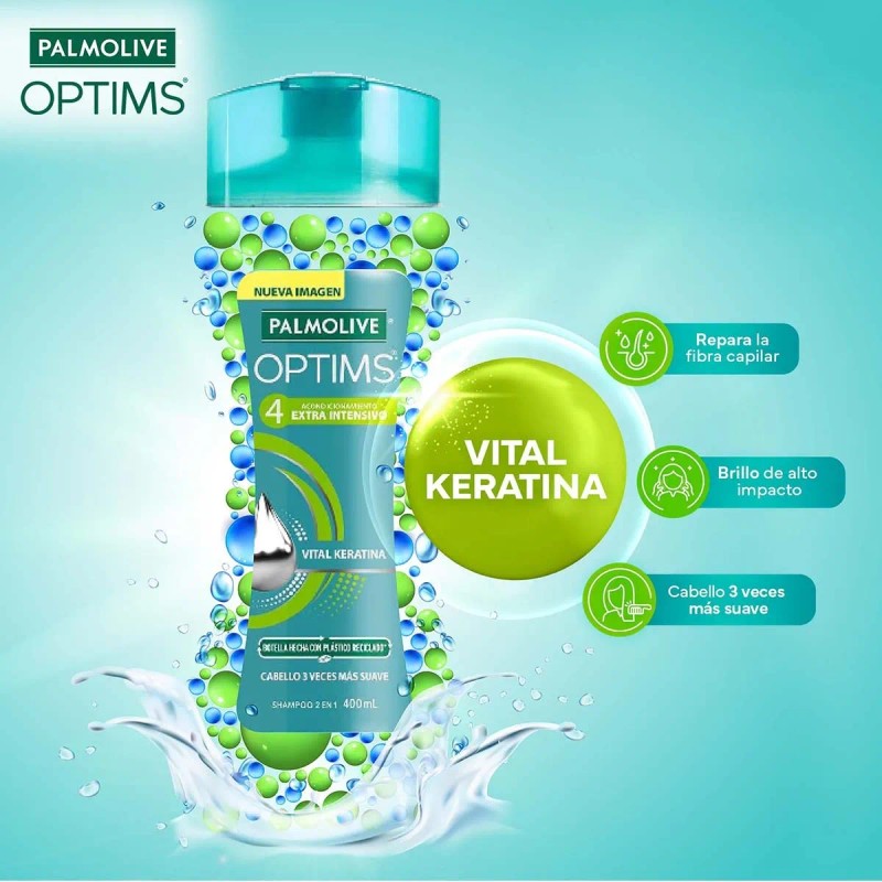 Shampoo Optims Nivel 4 Acondicionamiento Intensivo 400 ml