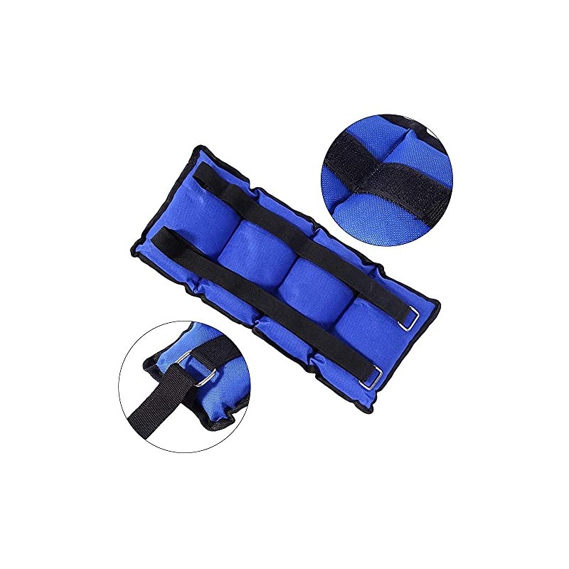 Pesas de Tobillo Ajustables para Fitness, WAYAMY 2 Pack Totalmente