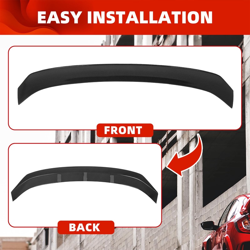 ECOTRIC Rear Trunk Spoiler Wing Lid Compatible with 14-20 Lexus
