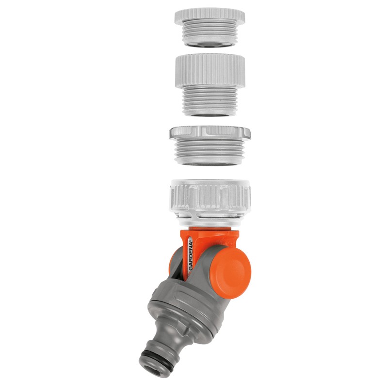 Gardena (ガルデナ) Tap Hose Mouth Screw-Type Connector, Angle Adjustable, Made