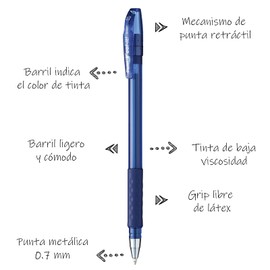 Pentel I Feel It Ballpoint Pens 0.7mm Blue Pack of 12