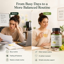 St. John’s Wort Capsules for Women – Herbal Supplement for Daily Mood & Wellness Support