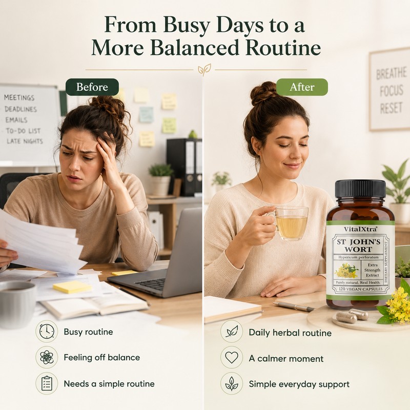 St. John’s Wort Capsules for Women – Herbal Supplement for