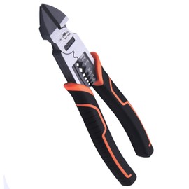 VANJOIN Strong Nipper, Multi-functional Precision Nipper, 7.7 inches (197 mm), High Leverage, Multi-functional Pliers, Wire Stripper, Crimping Function, Diagonal Nipper, Labor Saving Spring, Pliers, Thin Blade, Electronics, Tools, Cutting Electronics, To