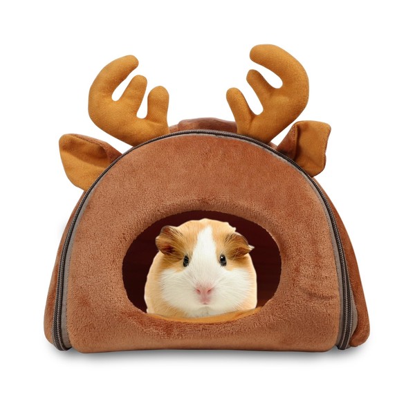 Encooldesty Cute Deer Style Guinea Pig Hideout,Guinea Pig Bed,Small Animal