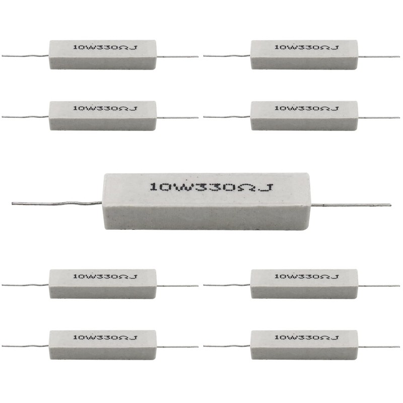 Cement Resistor,10 PCS 10w 330 ohm 5% Axial Lead Wire