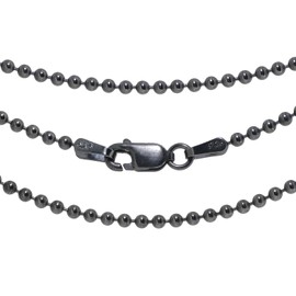 Shinjuku Gin no Kura sv925 Ibushi Ball Chain, Length 17.7 - 23.6 inches (45 - 60 cm), Width 0.08 - 0.1 inches (2.0 - 2.5 mm), Silver 925 Necklace Chain, Men's, Popular
