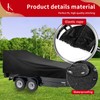 Utility Trailer Cover(with ramp gate),Waterproof Windproof Heavy Duty Black Dump