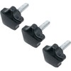 (3 Pack) 481625-01 Mower Deck Wing Nut Knob 3/8-16 Replace
