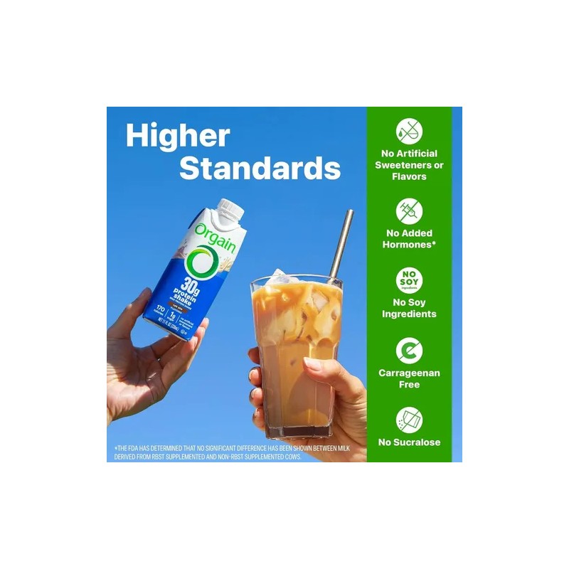 Orgain Batido De Proteínas Orgain 30 G, Café Con Leche,