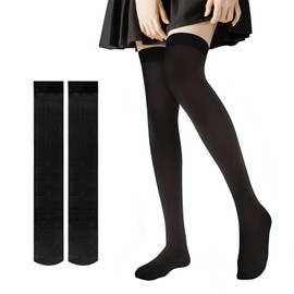 Tenorbass Knee High Socks, Summer, Women's Compression High Socks, 19.7 inches (50 cm), Sheer Stockings, Beautiful Leg Socks, Cute, Thin Socks, Elastic, Black