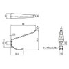 Sugita Ace 163-429 SUS L-Shaped Hat Hook, 3 Holes