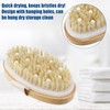 VOCOSTE 1 Pcs Bath Brush, Back Scrubber Wood for Wet