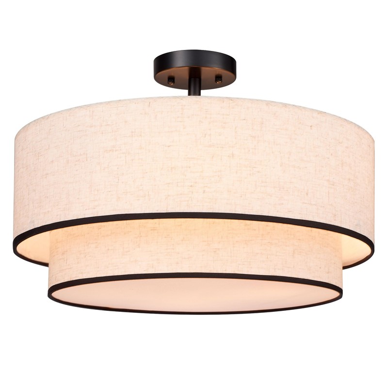 Hamilyeah 20 inch Semi Flush Mount Ceiling Light Fixture with