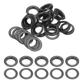 HARFINGTON 20 Sets Grommets Eyelets with Washers 1" Iron Grommet Tool Kit Fasteners Kit for Leather Canvas Fabric DIY Crafts, Black