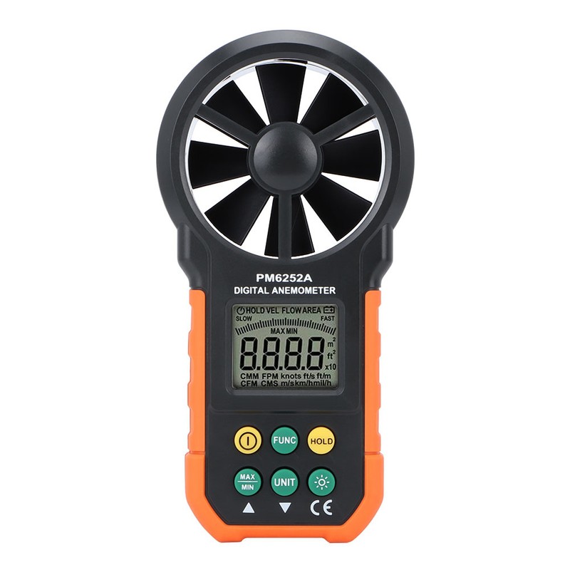 PM6252A Hand Held Digital Anemometer Wind Speed Meter Gauge Wind