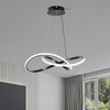 Viruhaka Modern LED Pendant Light Fixture,Black Contemporary Ceiling Hanging Fixture