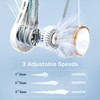 GULAKI White Rechargeable Neck Fan with 3800RPM Motor 3 Speed