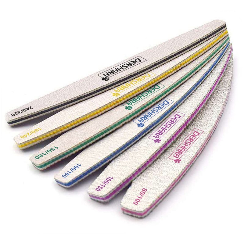 Professional Nail File Double Sided Grit 100/180 Buffer Emery Board