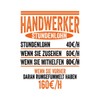 Spreadshirt Craftsman Stundenlohn Job Funny Saying Gift Sticker, 10 x