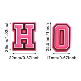 Ckysee - Juego de 74 dijes de letras con números para decoración de zapatos, alfabeto doble A a Z de 0 a 9 números, regalo para niños, niñas, hombres, mujeres y adultos, Cloruro de polivinilo, No es