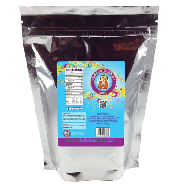 Coconut Boba / Bubble Tea Drink Mix Powder By Buddha Bubbles Boba 1 Kilo (2.2 Pounds) | (1000 Grams)