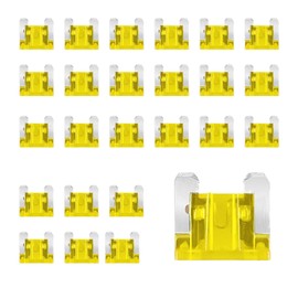 HQRNYP 25PCS 20 Amp Low Profile Mini Car Fuses, Automotive Fuse, Standard Mini Low Profile Blade Automotive Fuse, Car Accessories Short Circuit Protection Car Fuses Fit for Car Motorcycle Truck (20A)