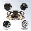 Garwarm Caged Ceiling Fan with Light,20" Ceiling Fans with Lights