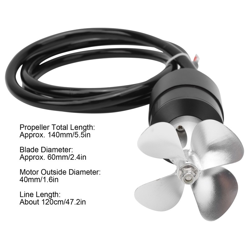 Waterproof Brushless Motor 6S 24V Underwater Thruster Metal Paddle fit