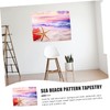 FUNOMOCYA Tapestry Wall Hanging Seaside Landscape Decor for Bedroom Chic