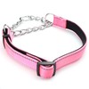 PUROAYET Martingale Dog Collar Wide 2.5CM(0.98inch) Reflective Nylon with Stainless
