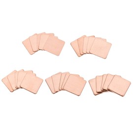 sourcing map Flat IC Chipset Thermal Copper Heatsink for CPU GPU RAM 20 x 20mm with Thickness 0.3/0.5/0.8/1.0/1.5mm Total 25pcs