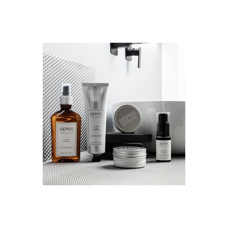 DEPOT No.312 Charcoal Paste Styling Paste with Charcoal, Strong Hold,