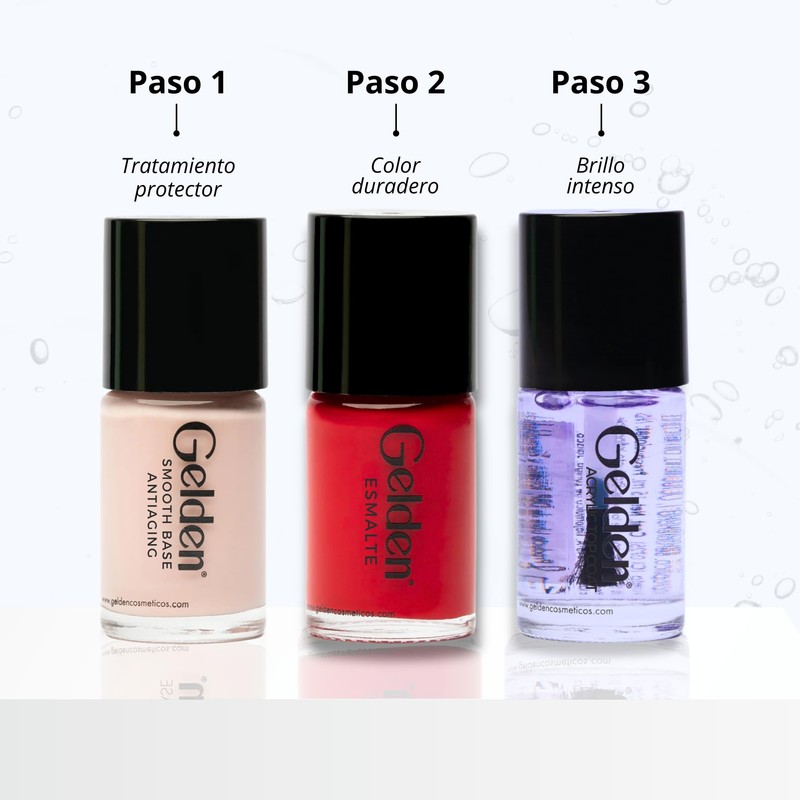 Gelden - Esmalte Tratamiento para Uñas, Brillo Protector de Acrilico